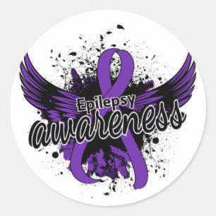 Epilepsy Bewustheid 16 Ronde Sticker