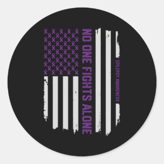 Epilepsy Bewustheid Amerikaanse vlag Epilepsie Ronde Sticker