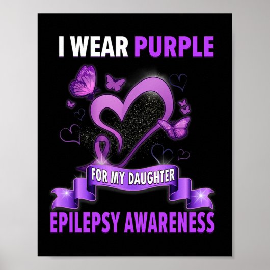 Epilepsy Bewustheid dat ik Paars voor mijn dochter Poster (Voorkant)