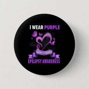Epilepsy Bewustheid dat ik Paars voor mijn dochter Ronde Button 5,7 Cm