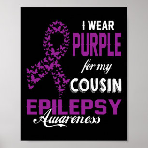 Epilepsy Bewustheid dat ik Paars voor mijn nicht F Poster