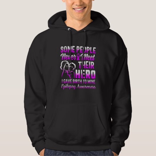 Epilepsy Bewustheid Hero Seizure Moeder van Epilep Hoodie (Voorkant)