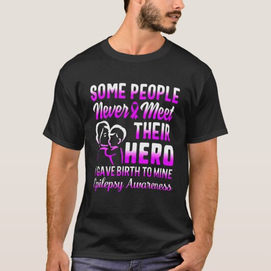 Epilepsy Bewustheid Hero Seizure Moeder van Epilep T-shirt (Voorkant)