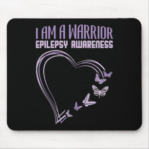 Epilepsy Bewustheid Ik ben een Warrior Heart Butte Muismat