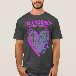 Epilepsy Bewustheid Ik ben een Warrior Heart Butte T-shirt