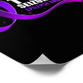 Epilepsy Bewustmaking 1 jaar Seizoensvrij Koolstof Poster (Hoek)