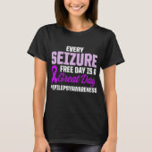 Epilepsy Bewustmaking Epileptic Warrior T-shirt (Voorkant)