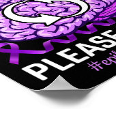 Epilepsy Bewustmaking Funny Brain Restarting Alsje Poster (Hoek)