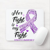 Epilepsy Bewustmaking Haar strijd is mijn strijd Muismat (Met muis)