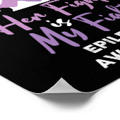 Epilepsy Bewustmaking Haar strijd is mijn strijd Poster (Hoek)