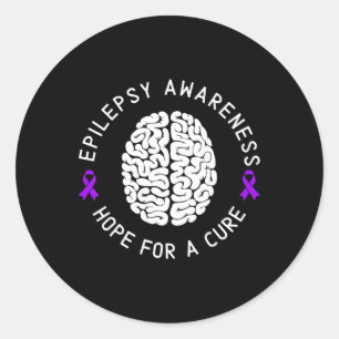 Epilepsy Bewustmaking Hope for Cure Epileptic I We Ronde Sticker