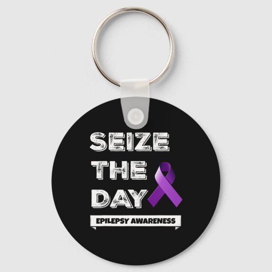 Epilepsy Bewustmaking Technical Epileptic Warrior Sleutelhanger (Voorkant)