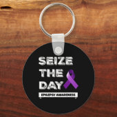 Epilepsy Bewustmaking Technical Epileptic Warrior Sleutelhanger (Voorkant)