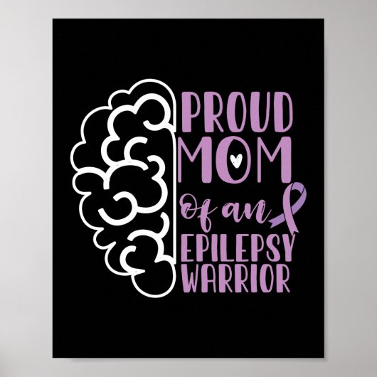 Epilepsy Bewustwording Proud Mam van Epilepsie Poster (Voorkant)