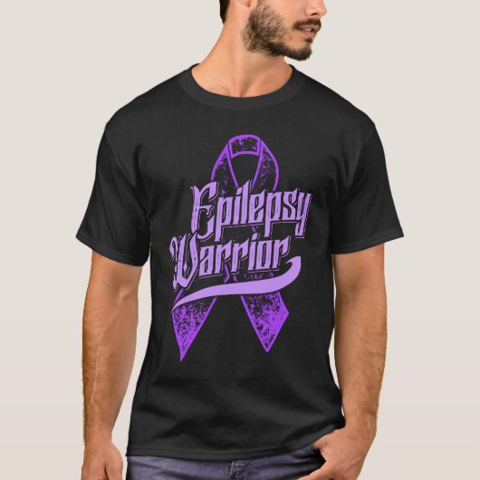 Epilepsy Bewustzijn van Epileptic Warrior Surviv T-shirt (Voorkant)