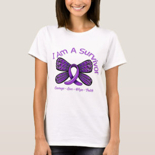 Epilepsy Butterfly Ik ben een overlevende T-shirt