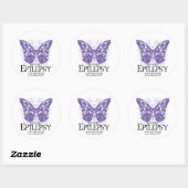 Epilepsy Butterfly Ronde Sticker (Vel)
