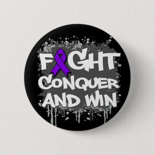 Epilepsy Fight Verovering and Win Ronde Button 5,7 Cm