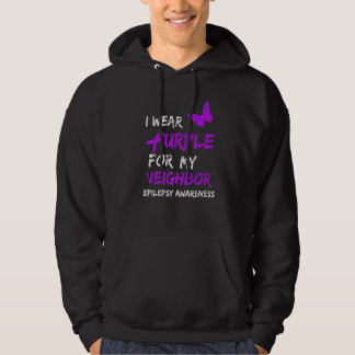 Epilepsy ik Draag Paars voor mijn buurtlint Hoodie