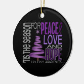 Epilepsy Kerstmis 1 Keramisch Ornament (Links)