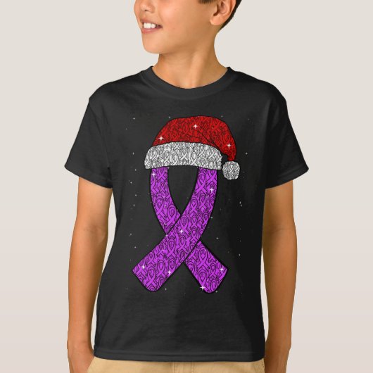 Epilepsy Pet Paarse Bewustheid Ribbon Sei T-shirt (Voorkant)