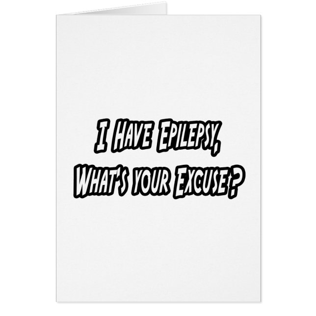 Epilepsy... uw excuses? (Voorkant)