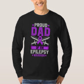 Epilepsy Warrior Dad Proud Epilepsy Awareness Mont T-shirt (Voorkant)