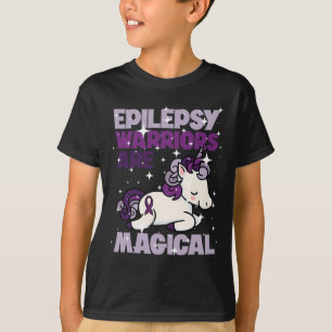 Epilepsy Warrior Epileptic Day Paarse Unicorn Love T-shirt