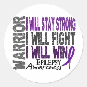 Epilepsy Warrior Ronde Sticker