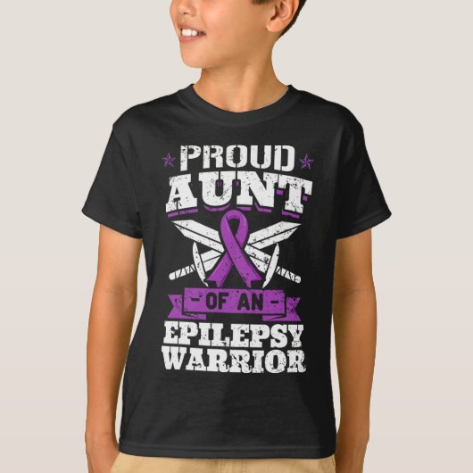 Epilepsy Warrior tante Epileptic Seizoen Disease A T-shirt (Voorkant)