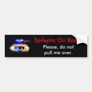 Epileptic on board bumpersticker