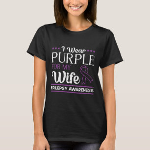 Epileptische krijger en Paarse lint Epilepsie Awar T-shirt