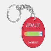 Epinephrine Inside Allergy Alert Kinder Gepersonal Sleutelhanger (Voorkant Links)