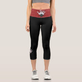 Épingles de Bowling Noir avec Leggings de Capri Ba (Recto)