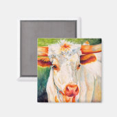 Épingles - Longhorn Heifer Magnet de vache (Recto/Verso)