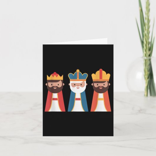 Epiphany Feliz Dia de Reyes Drie wijze Mannen Happ Kaart (Voorkant)