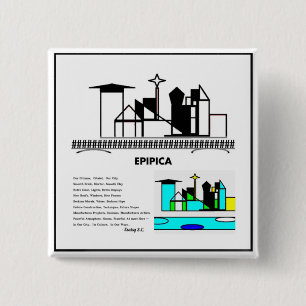 epipica vierkante button 5,1 cm