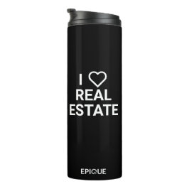 Epique I Heart Real Estate Black Tumbler Thermosbeker