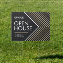 Epique Open House Signs w/ Stake