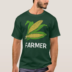 Épis de maïs sur le T-shirt foncé de base des