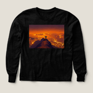 Episch bergzonsondergang natuur landschapsshirt