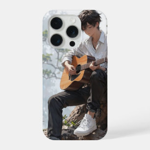 Epische Anime Gitarist Verjaardag cases  - Maatwer iPhone 15 Pro Hoesje