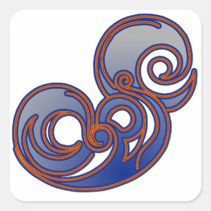 Epische 'Blue Vierkante Sticker