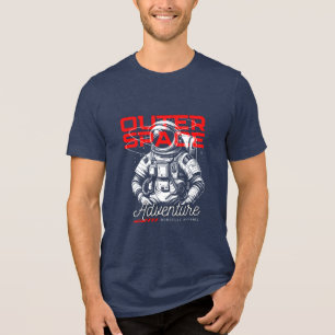 Epische Buitenruimte Avontuur Astronaut Sci-Fi Uni Tri-Blend Shirt