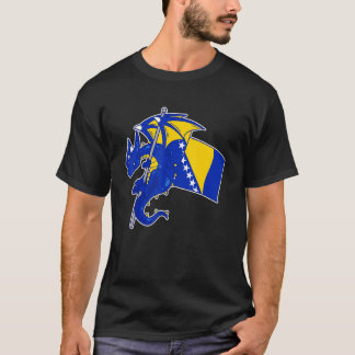 epische draak met bosnië vlag bosnië en herzegovin t-shirt