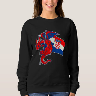 Epische Draak Met Kroatische Vlag Kroatisch Trui