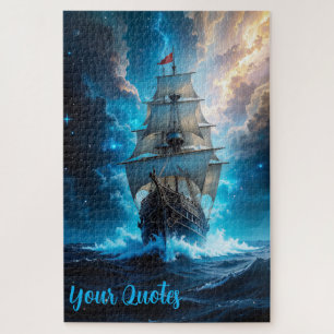 Epische Fantasie Zeilschip Storm Oceaan Legpuzzel