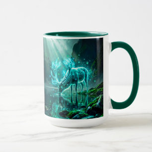 Epische Fantasy Glanzende Spiritushert Bergmeer Mok
