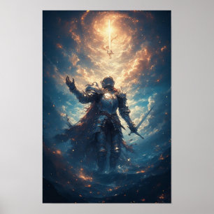 Epische Fantasy Ridder Poster
