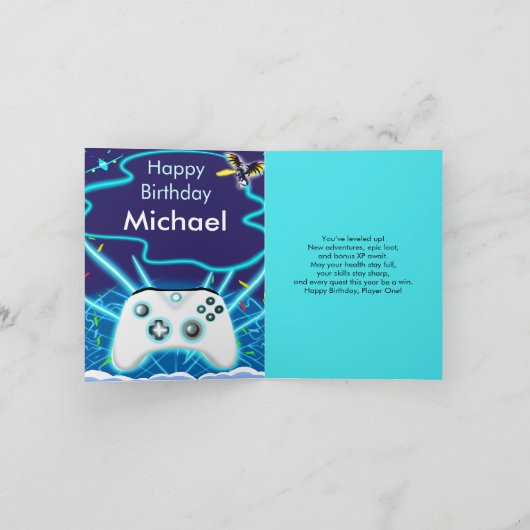 Epische gamer Fijne 9e verjaardagskaart Kritieke t Kaart (Binnen)